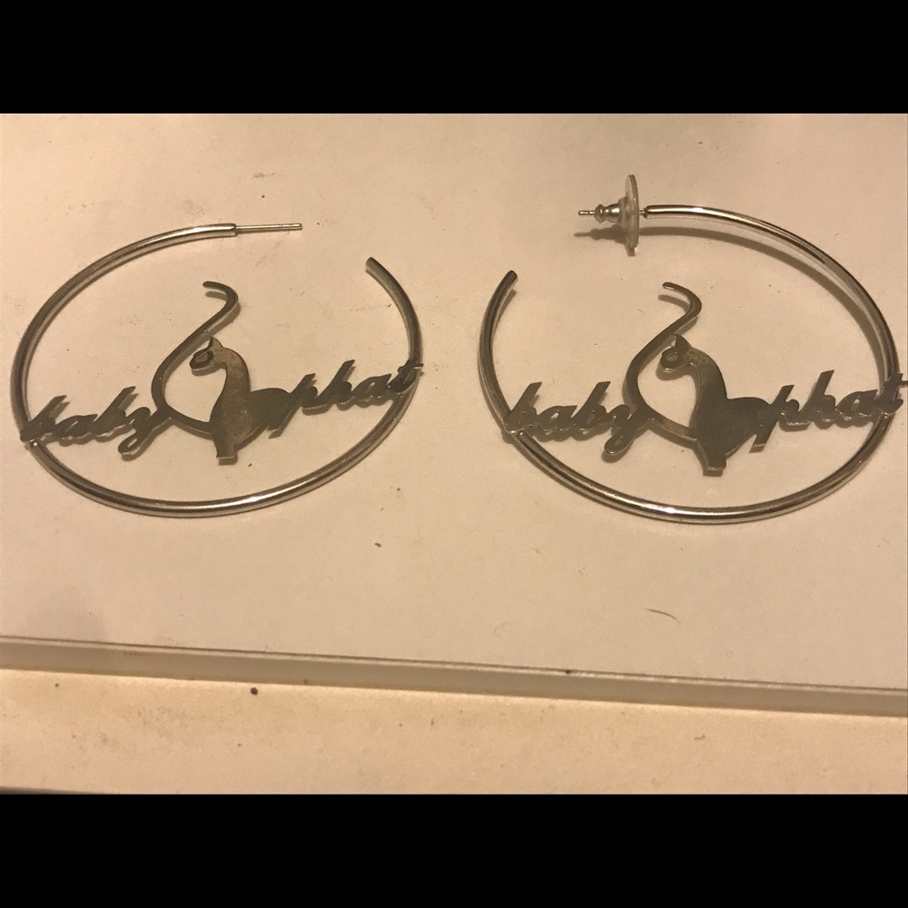 Baby Phat silver hoops